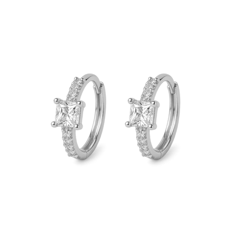Lila Square-Cut Huggie Hoop Earrings