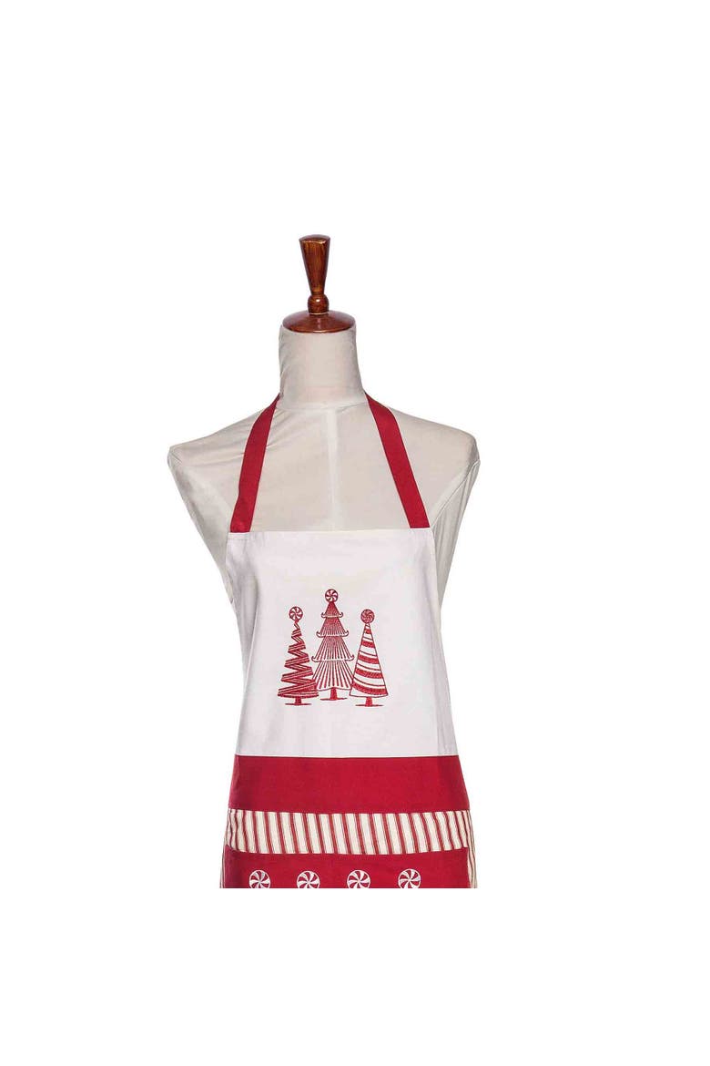 Peppermint Forest Women's Kitchen Apron, Alternate, color, Red