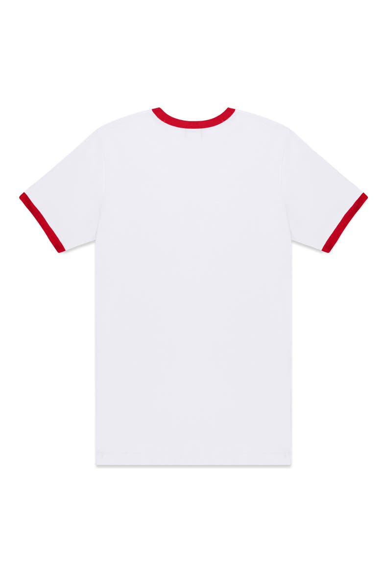 Mens Astronaut Jersey Ringer Tee, Alternate, color, White Red