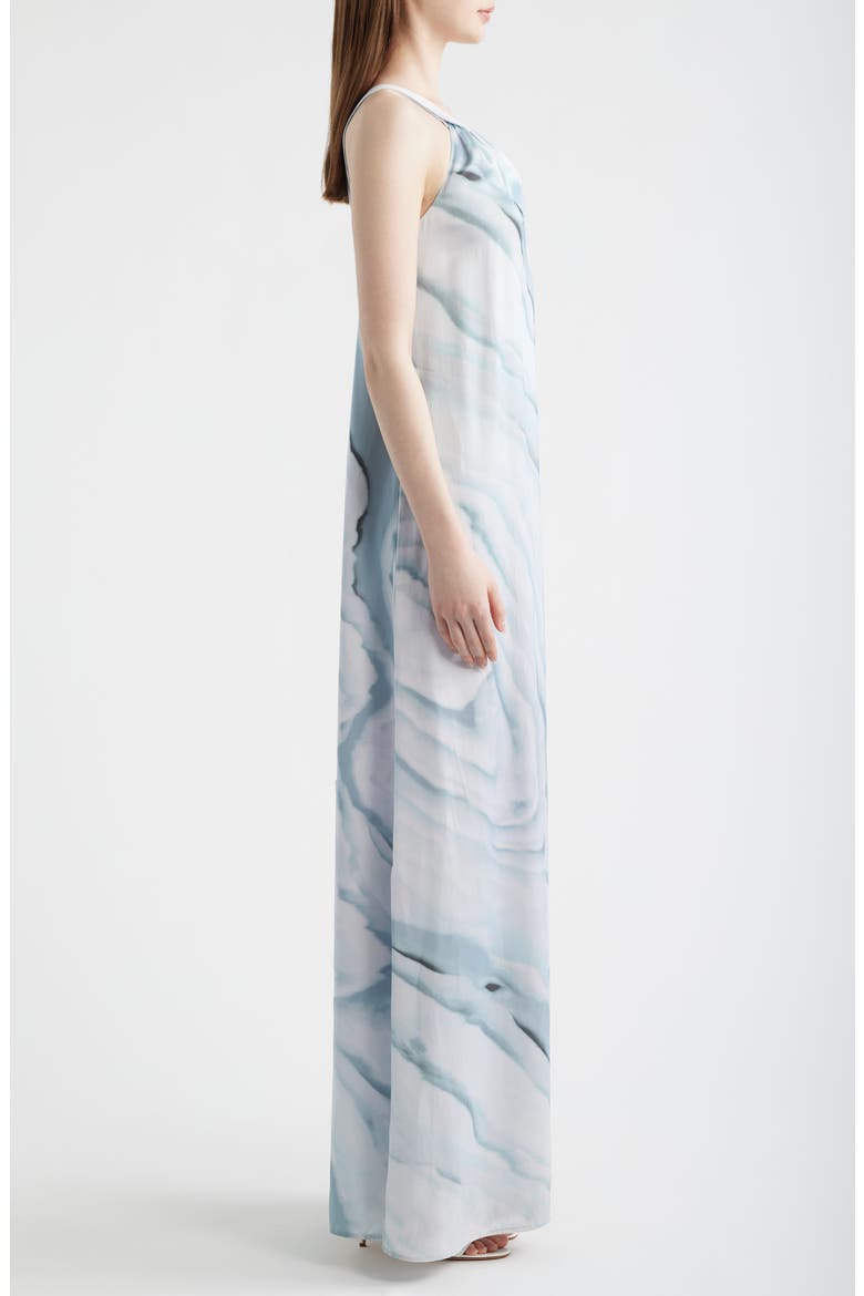 Dantea One-Shoulder Dress, Alternate, color, PALE LAGOON OCEAN TIDE PRINT