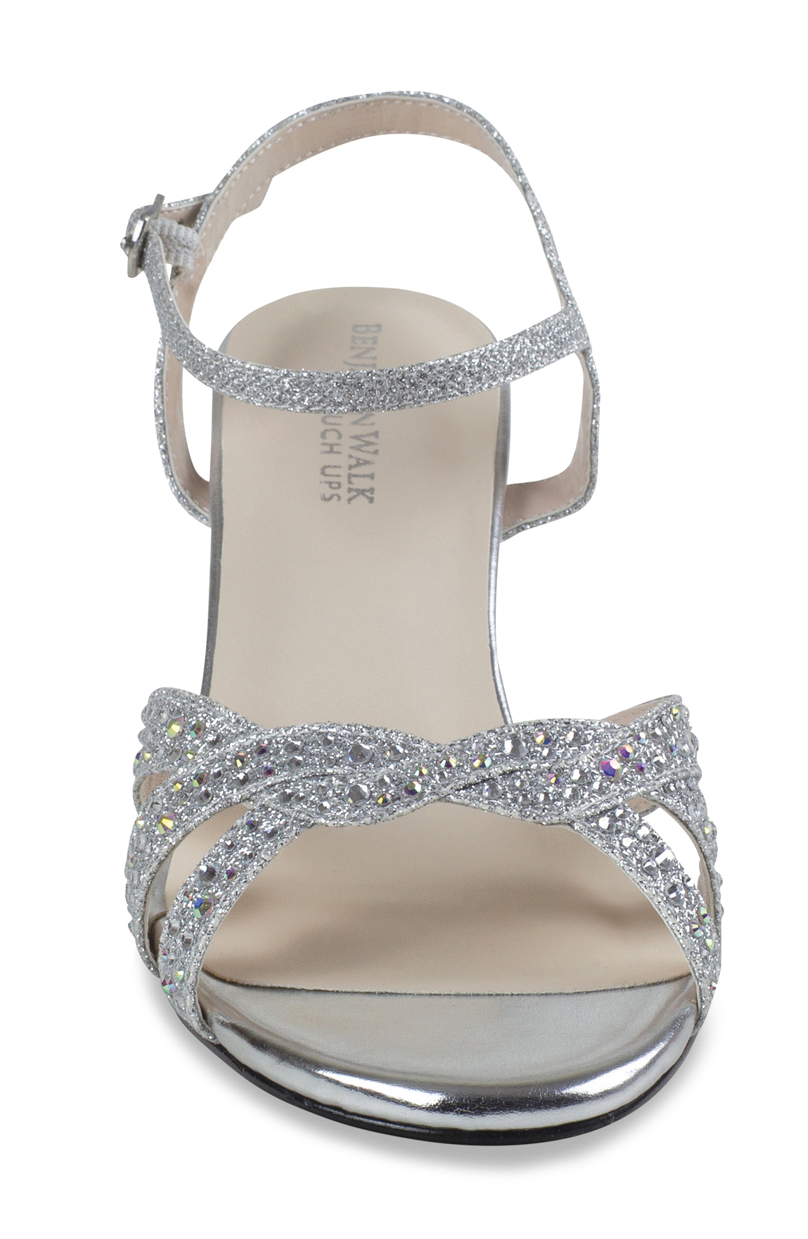 Touch Ups Ivy Ankle Strap Sandal, Alternate, color, Silver