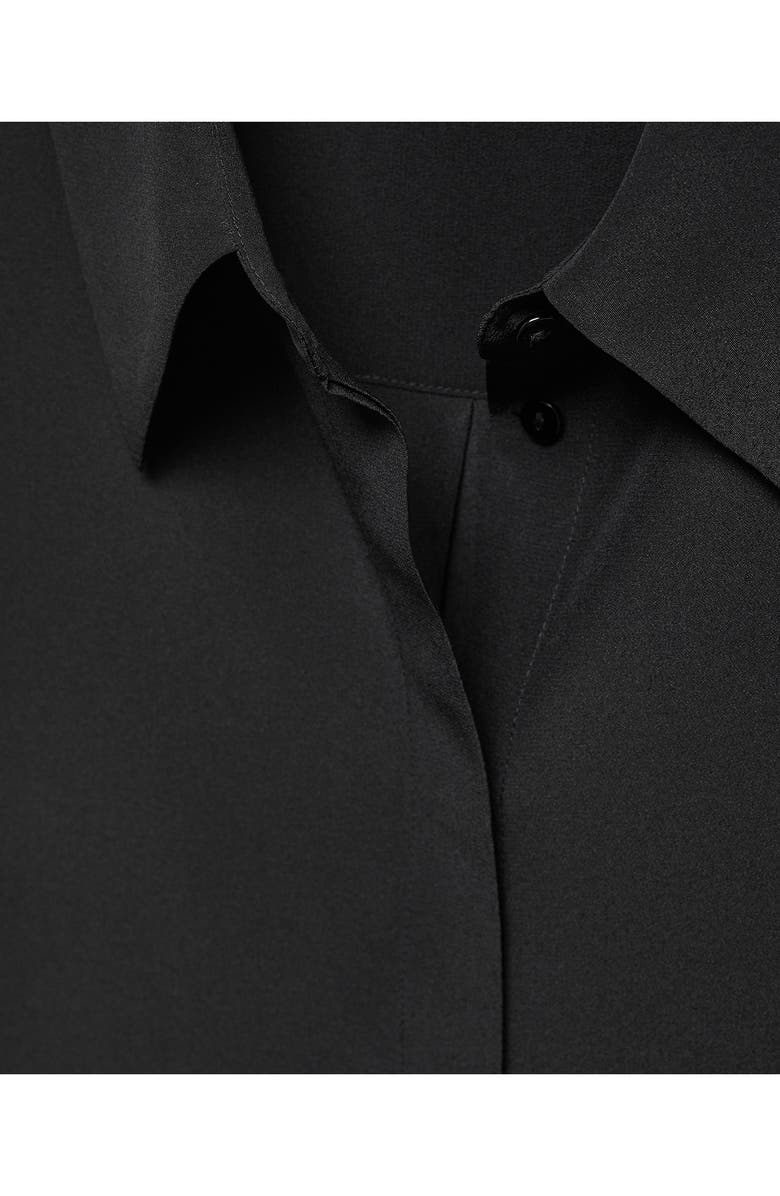 MANGO Silk Button-Up Shirt, Alternate, color, 