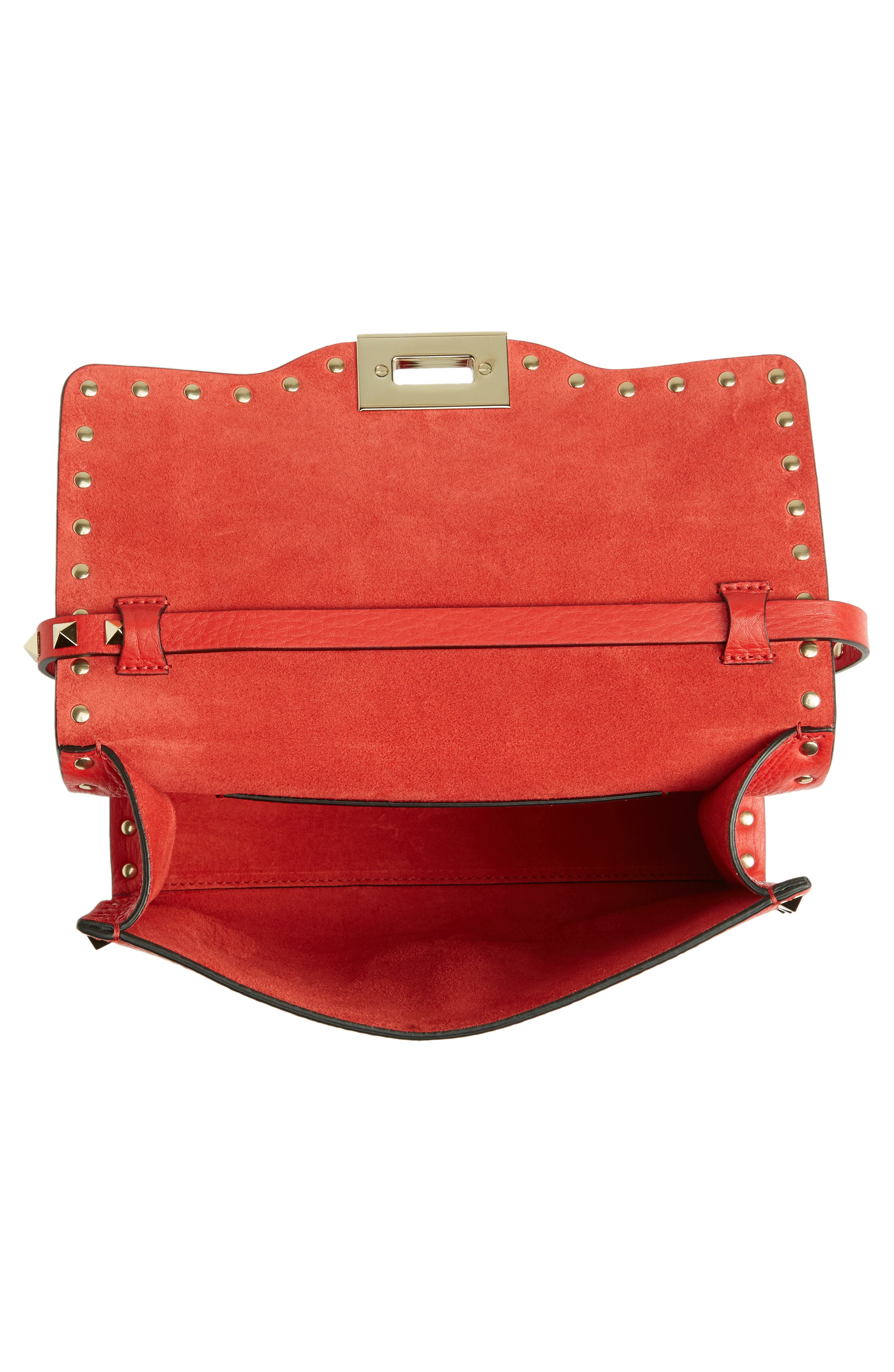 Valentino Garavani Small Rockstud Leather Shoulder Bag, Alternate, color, 