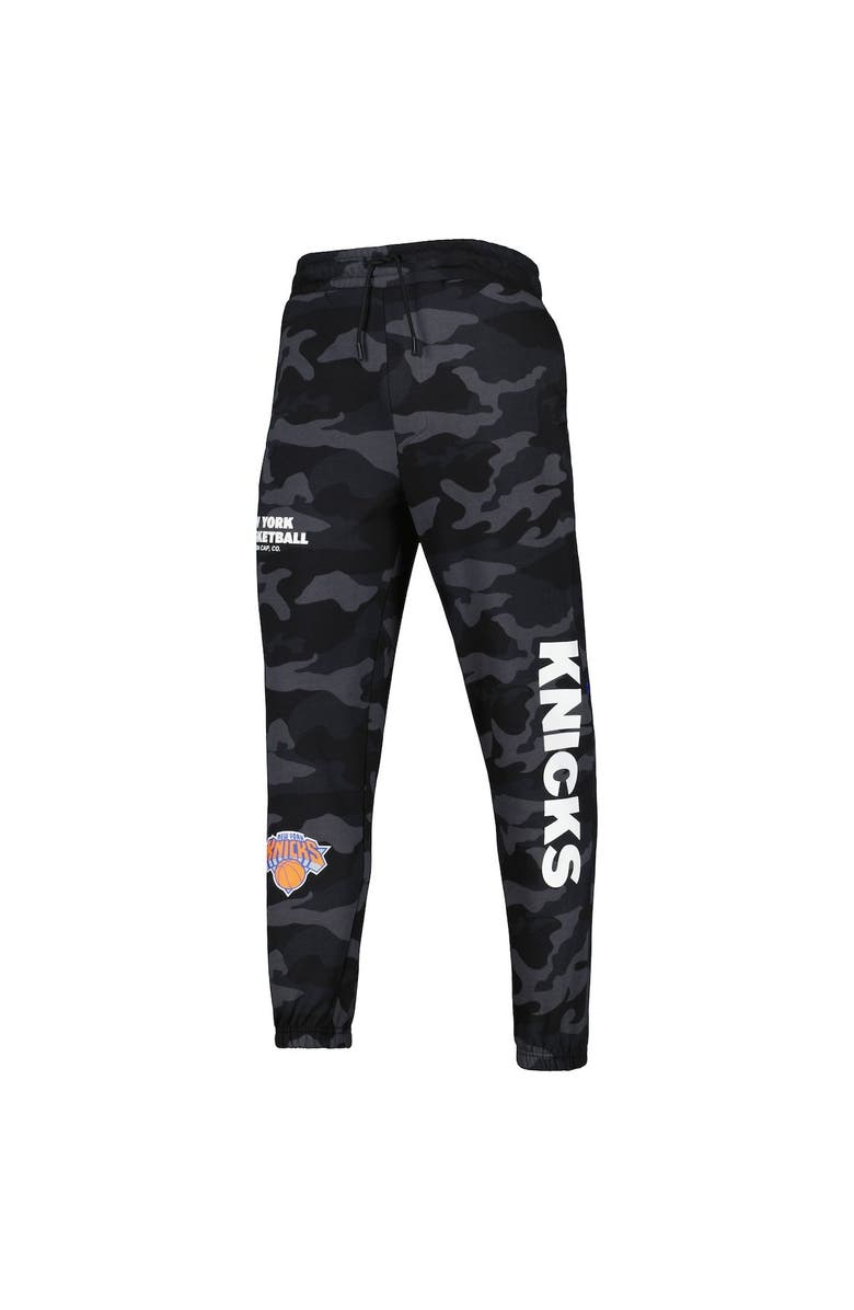 New Era Men's New Era Black/Camo New York Knicks Tonal Joggers, Alternate, color, Black