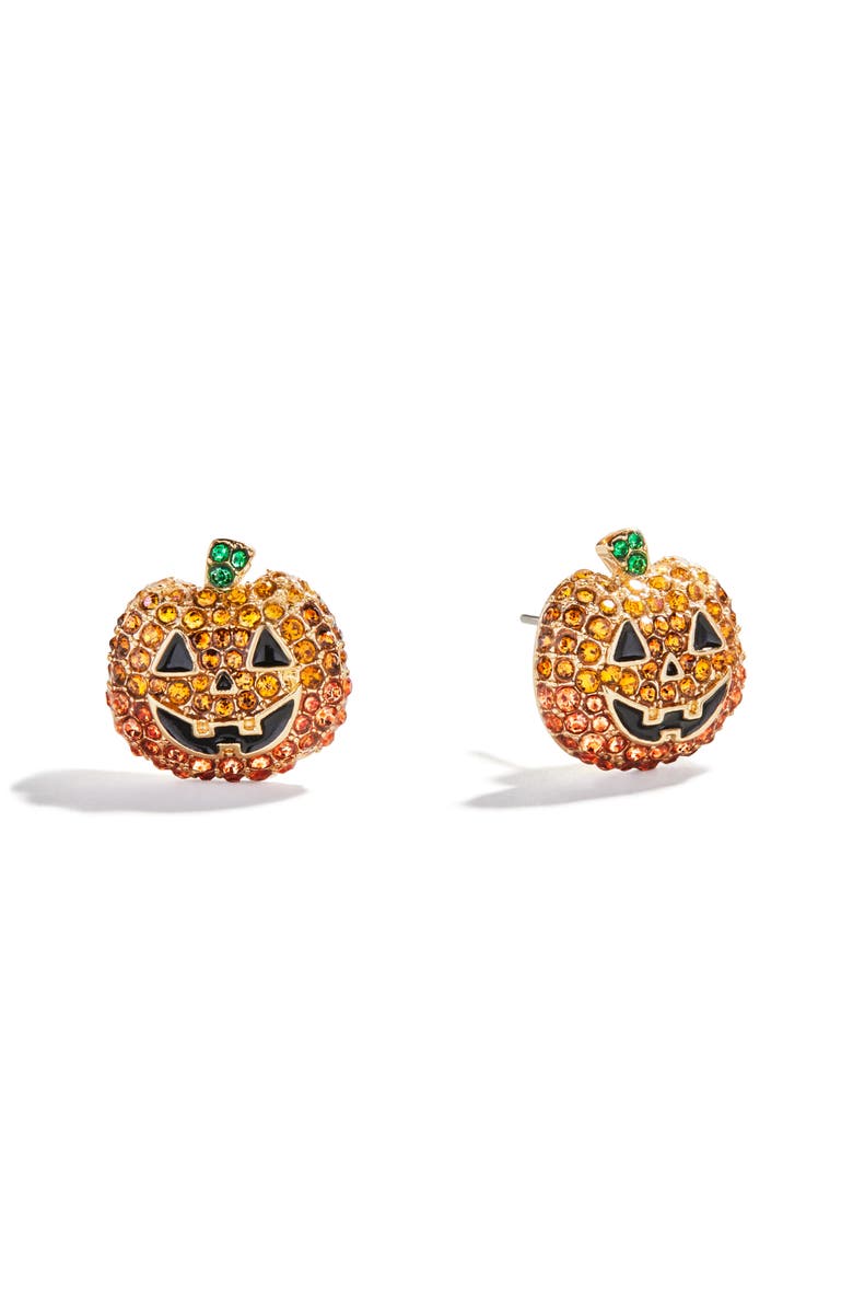 BaubleBar Pumpkin Spice & Shine Stud Earrings, Main, color, Orange