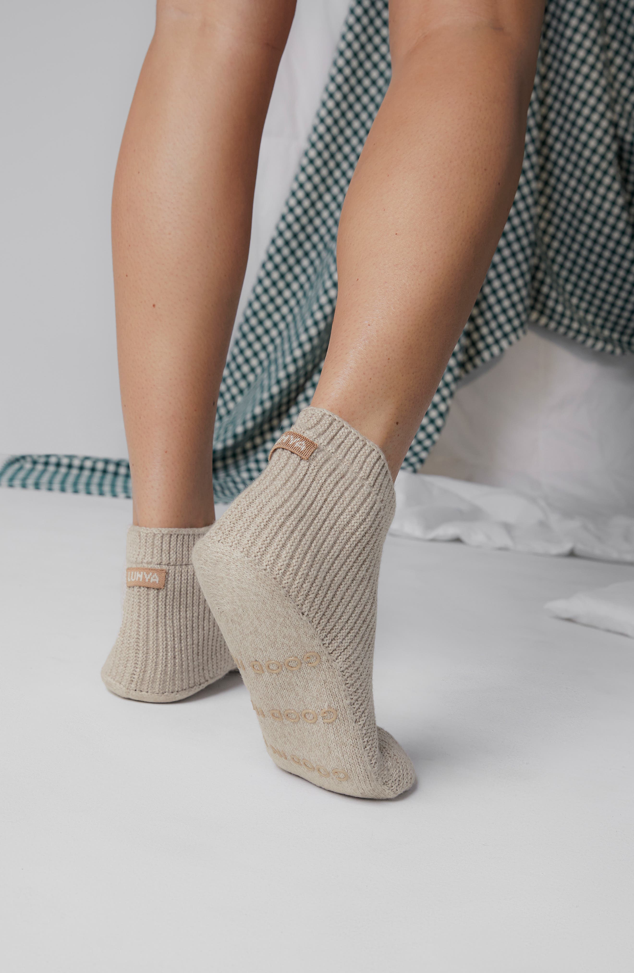 Lunya Organic Cotton Blend Slipper Sock, Alternate, color, 