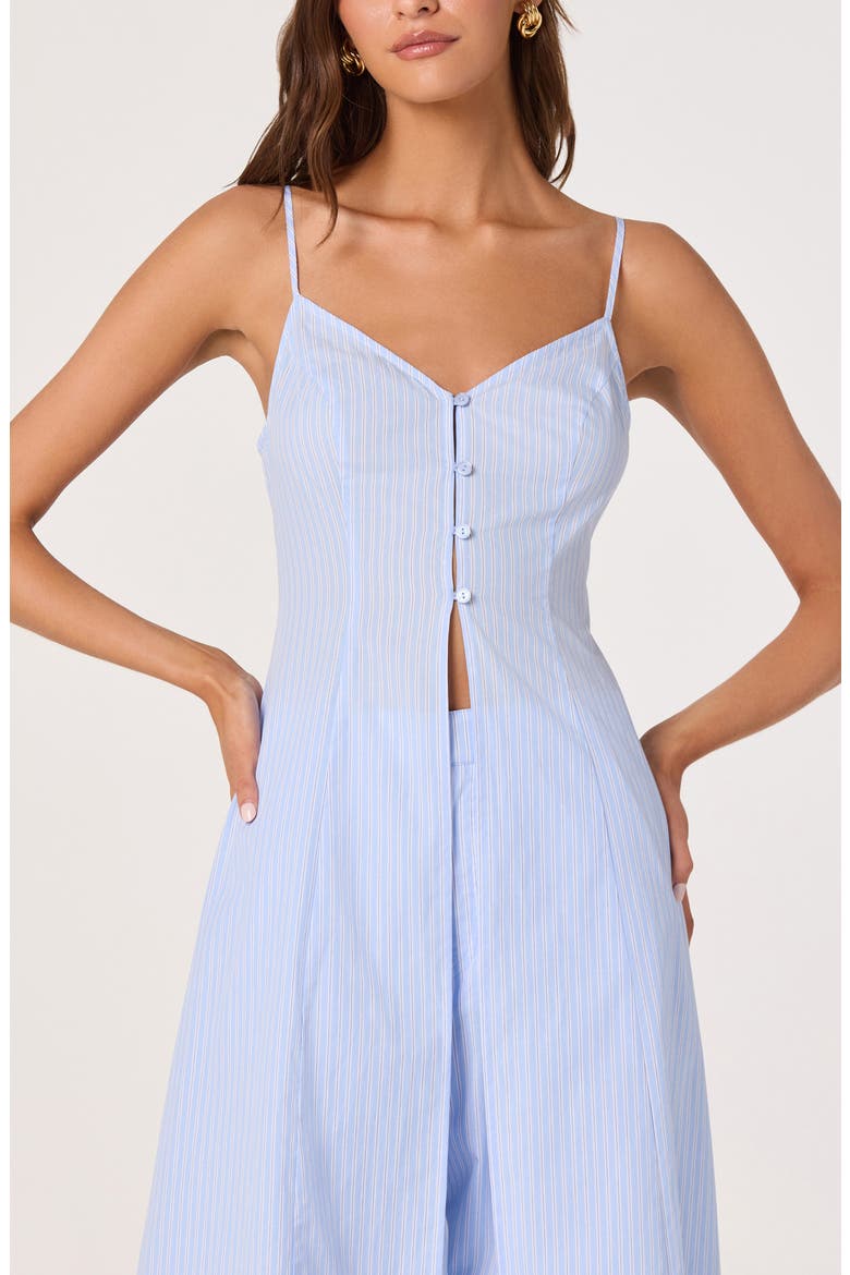 Rena Longline Sleeveless Tunic, Alternate, color, BLUE PINSTRIPE