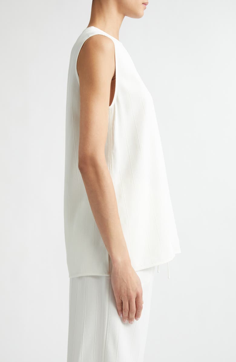 TOTEME Textured Stripe Sleeveless Top, Alternate, color, Off-White