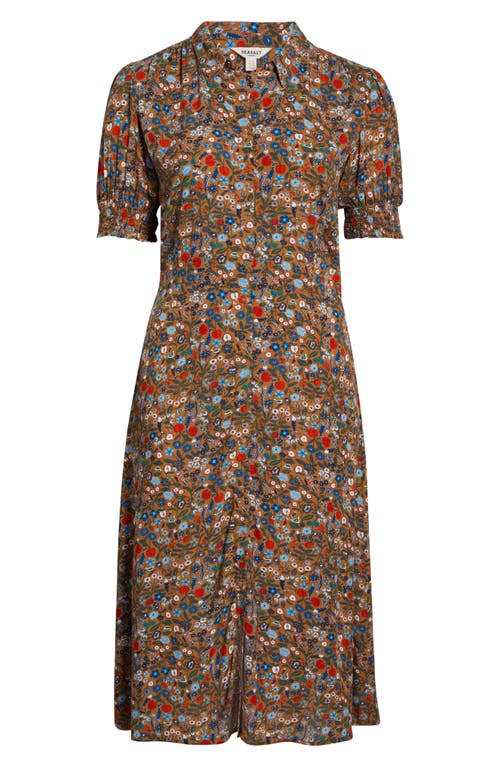 Seasalt Cornwall Bridget Print A-line Shirtdress In Brown
