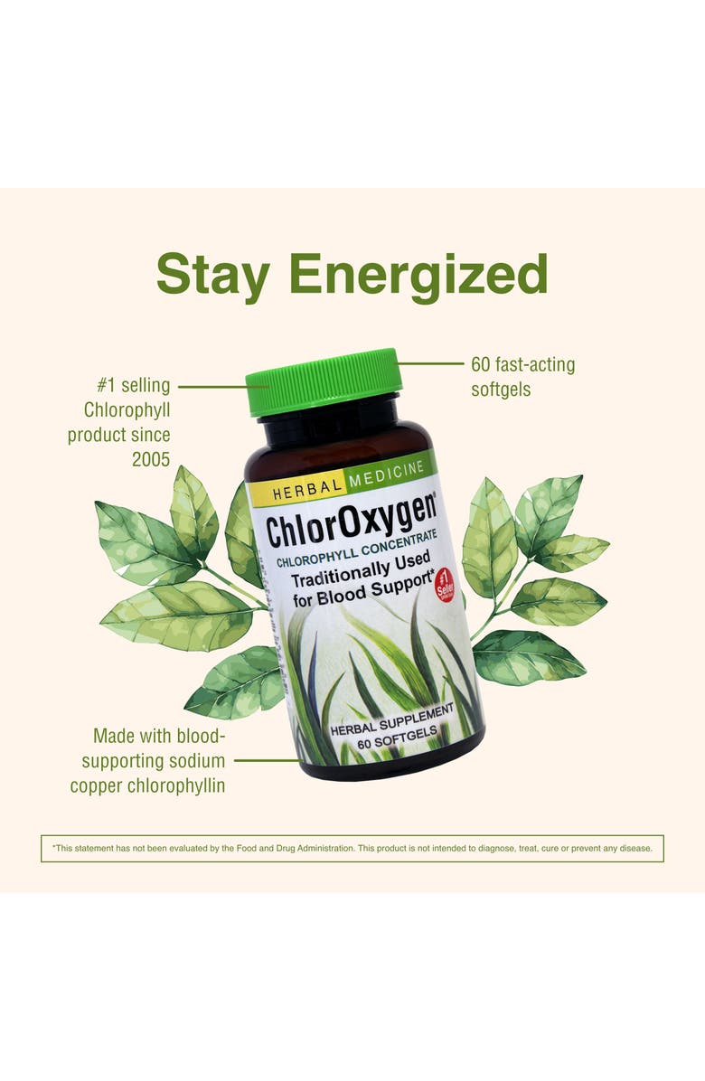 Trace Minerals ChlorOxygen Chlorophyll Concentrate - Aids Healthy Blood Circulation - High-Altitude Environment Support - Energy Support - 60 Softgels, Alternate, color, 