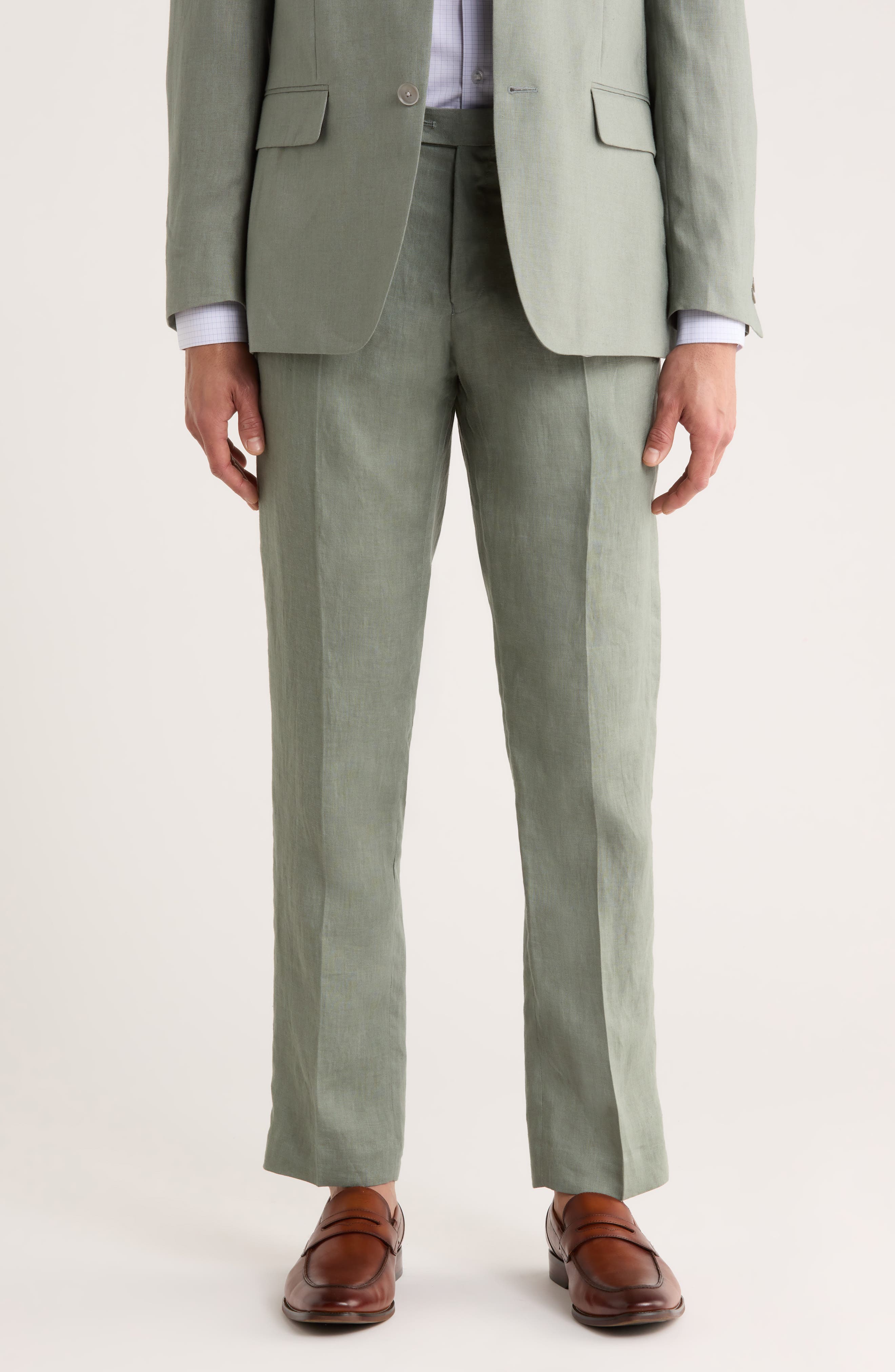Tommy Hilfiger Flat Front Linen Trousers