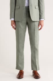 Tommy Hilfiger Flat Front Linen Trousers