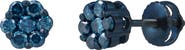 LuvMyJewelry Blue Diamond Cluster Stud Earrings
