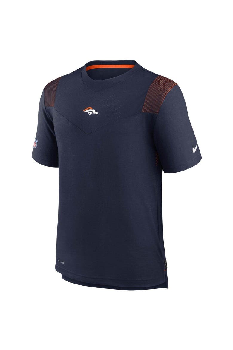 Men's Nike Navy Denver Broncos Sideline Player UV Performance T-Shirt, Alternate, color, Navy