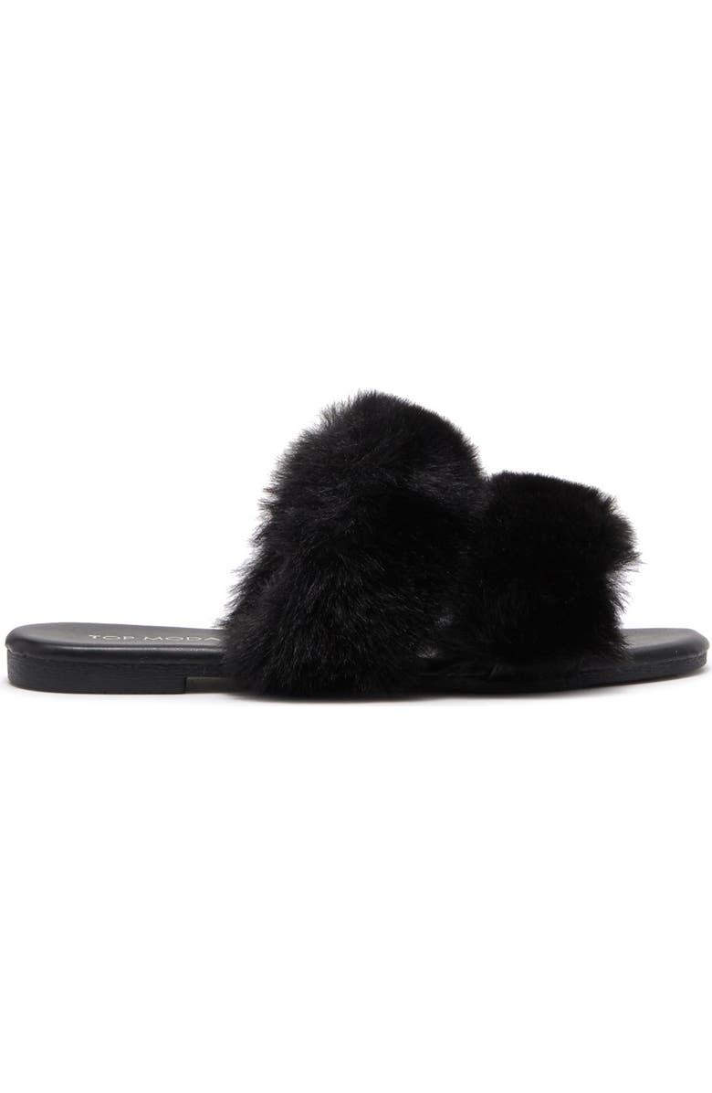 TOP MODA Salinas 22 Faux Fur Slide Sandal, Alternate, color,