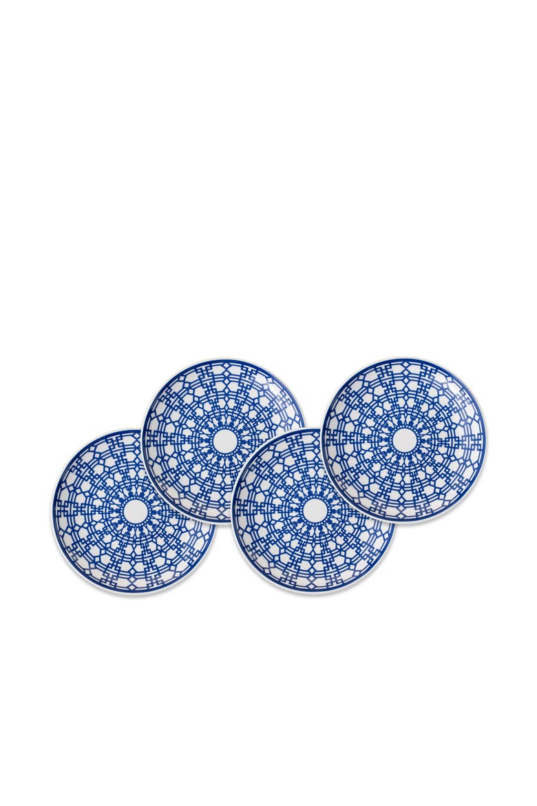 Newport Garden Gate Small Plates  - Porcelain - Set 4, Main, color, BLUE
