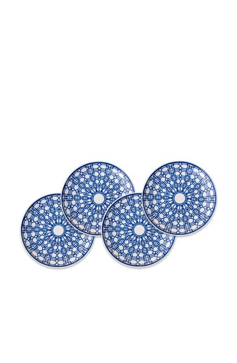 Newport Garden Gate Small Plates  - Porcelain - Set 4