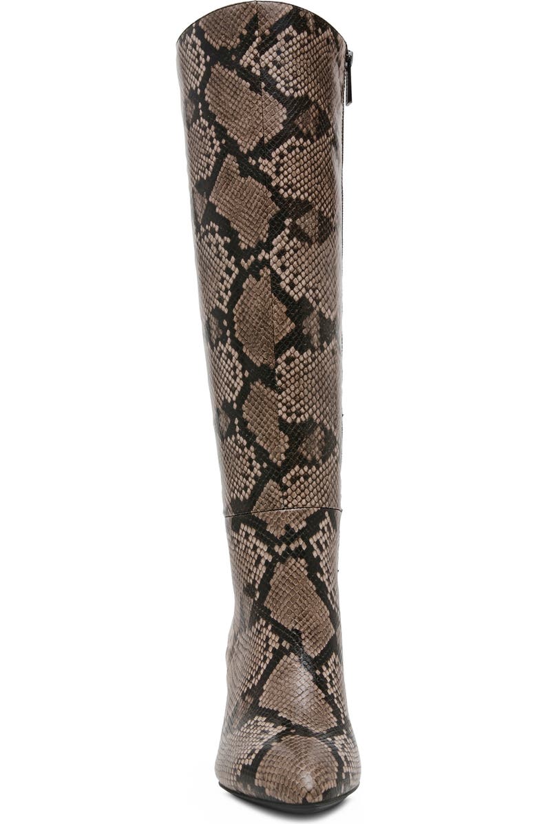 Anne Klein Beth Snakeskin Embossed Knee High Boot, Alternate, color,
