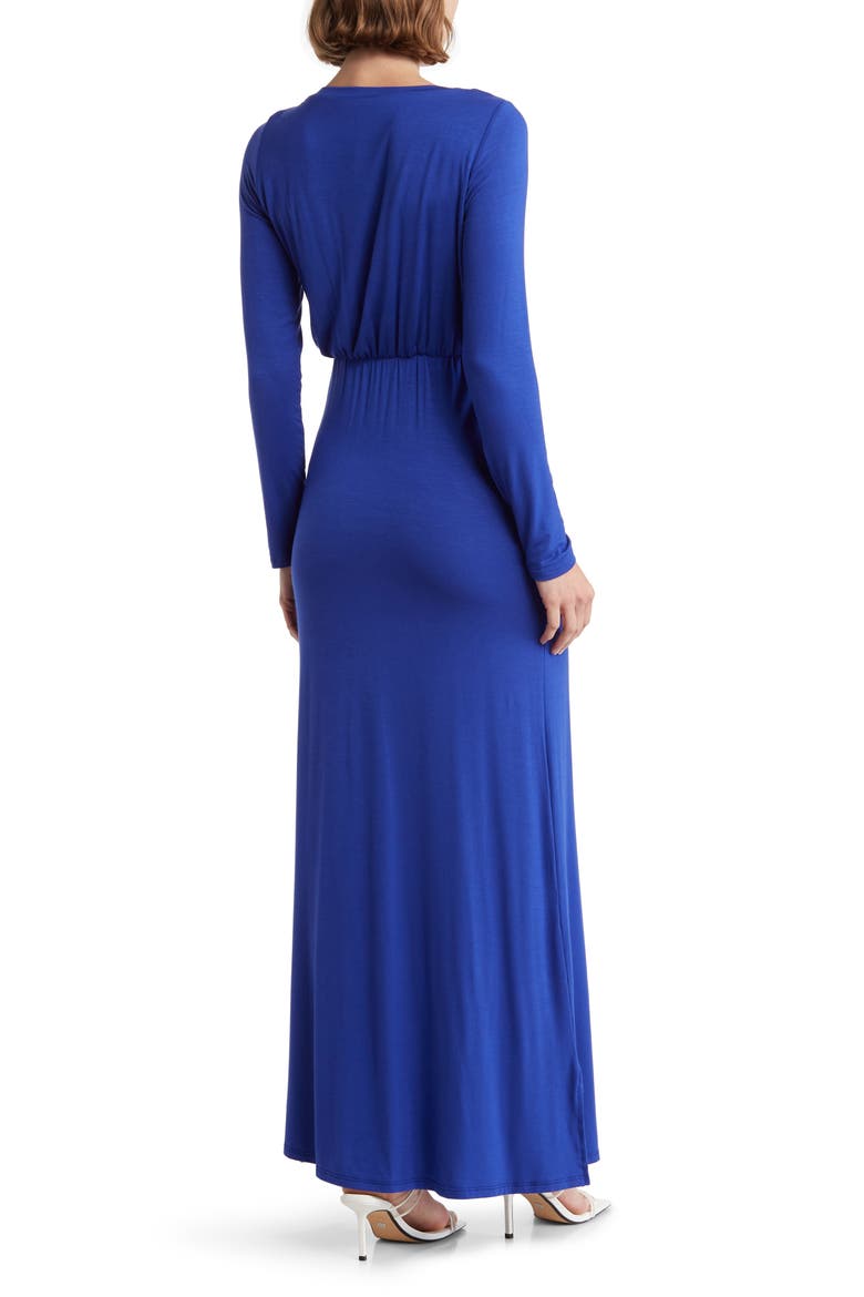 Long Sleeve Blouson Maxi Dress, Alternate, color, ROYAL BLUE