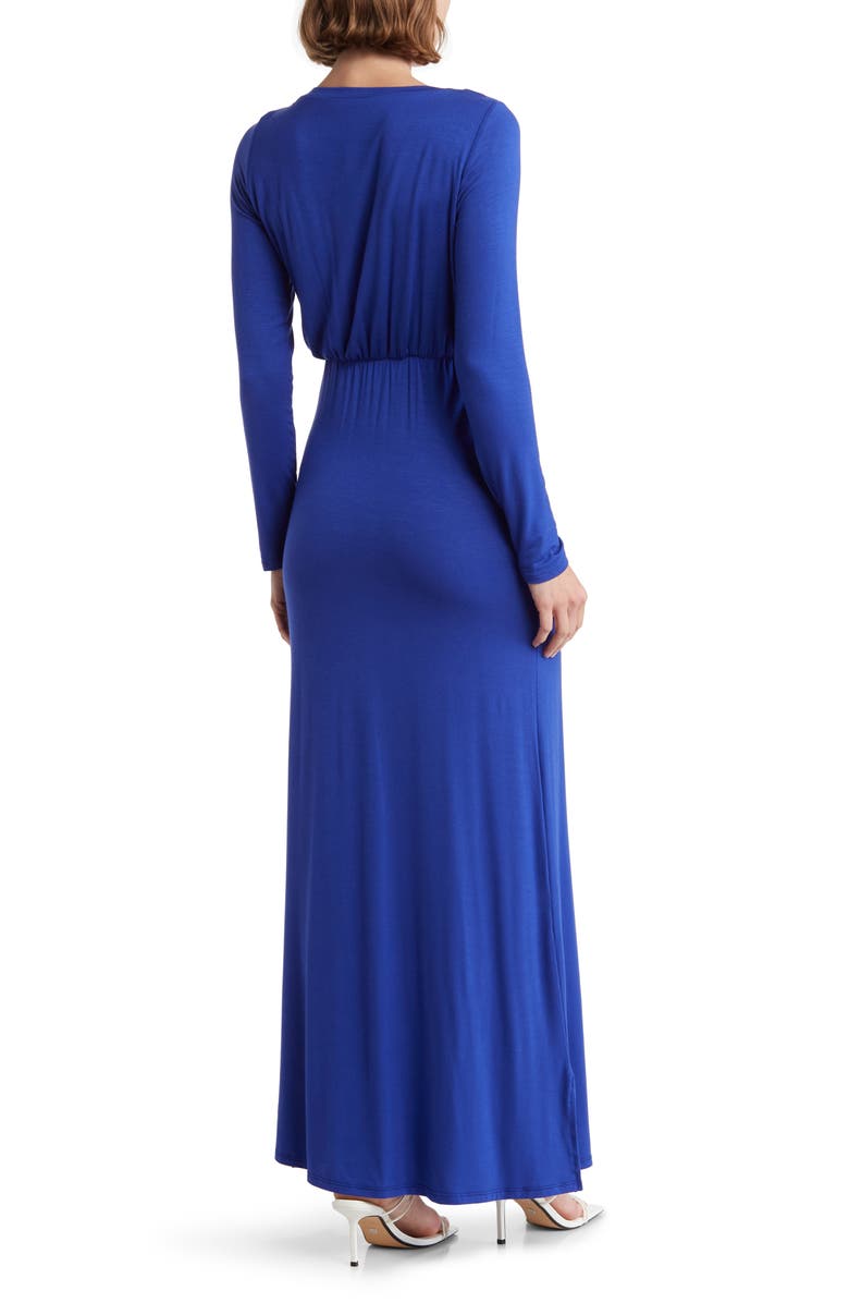 GO COUTURE Long Sleeve Blouson Maxi Dress, Alternate, color, Royal Blue