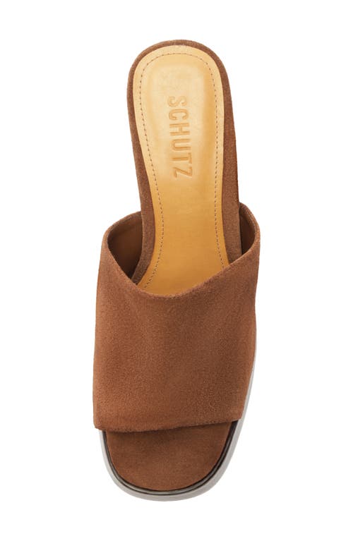 Schutz Rowan Platform Sandal In Brown