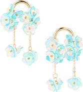 NATASHA Beaded Flower Drop Earrings