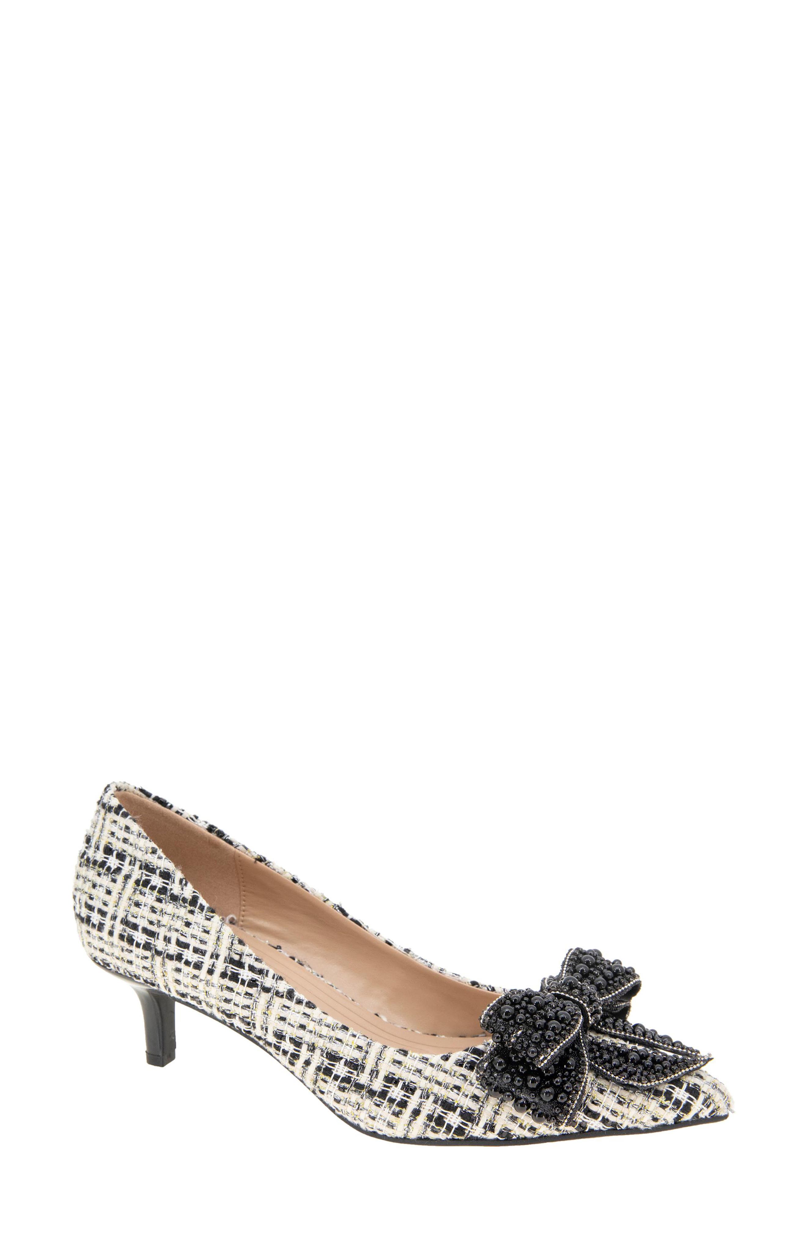 bcbg Dovi 2 Pointed Toe Pump in Ivory Multi 