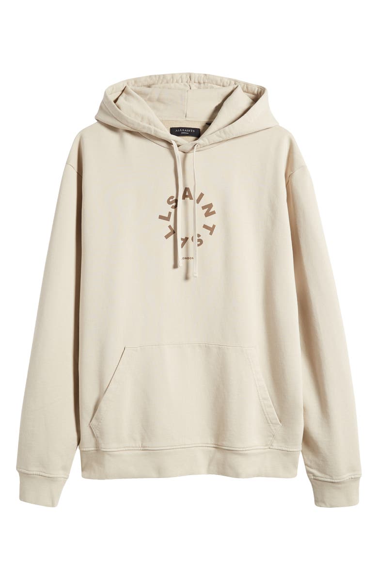 AllSaints Tierra Pullover Graphic Hoodie, Alternate, color, Dune Taupe