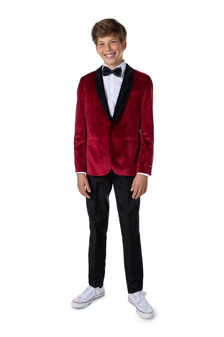 Kids' Dinner Jacket, Alternate, color, RED