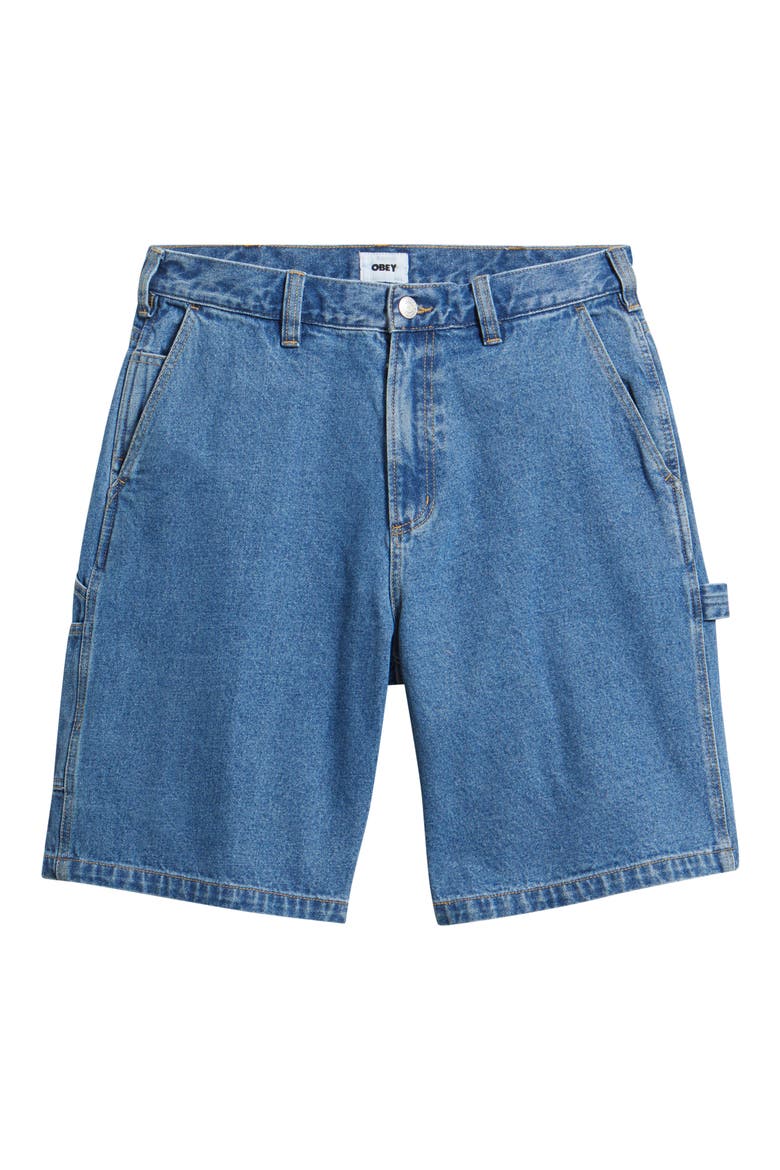Bigwig Denim Carpenter Shorts, Alternate, color, LIGHT INDIGO CLASSIC
