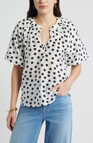 Caslon® Puff Sleeve Top