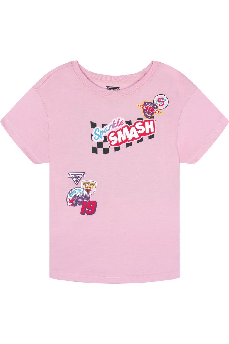 Sparkle Smash 2-Piece T-Shirt and Leggings Set, Alternate, color, Pink Black Checker
