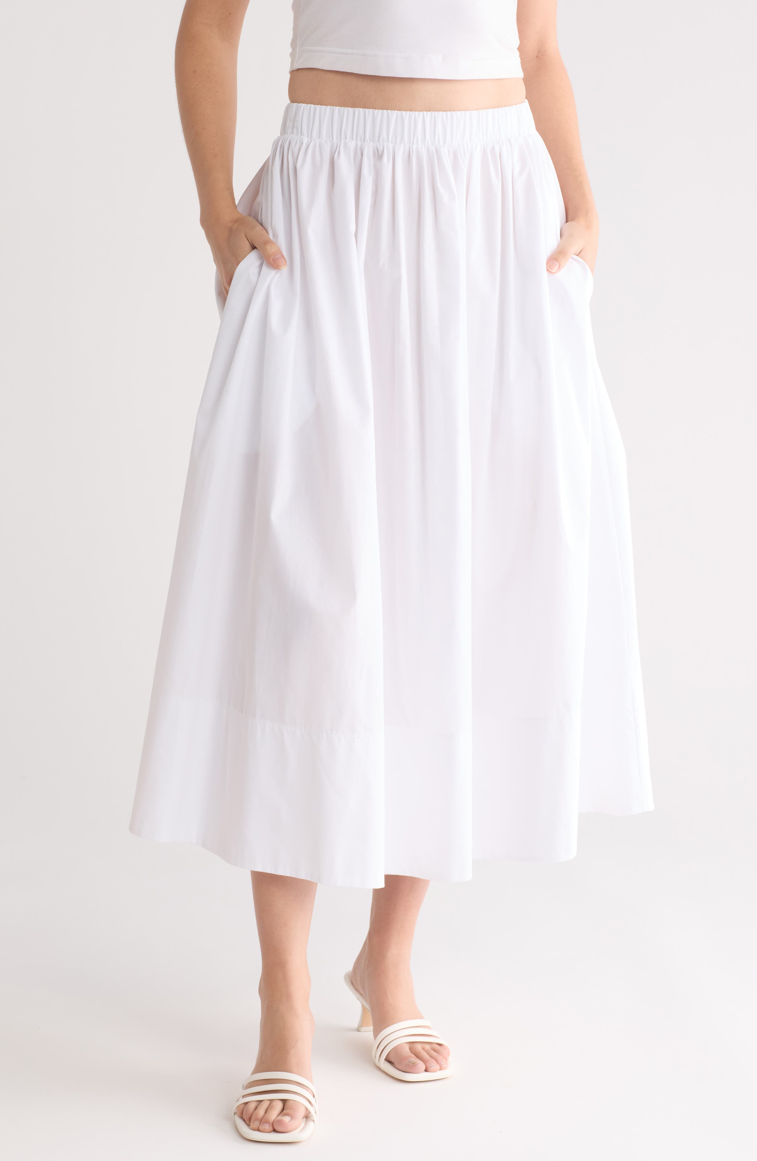 Poplin Midi Skirt - image 3