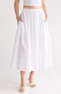 Renee C Poplin Midi Skirt