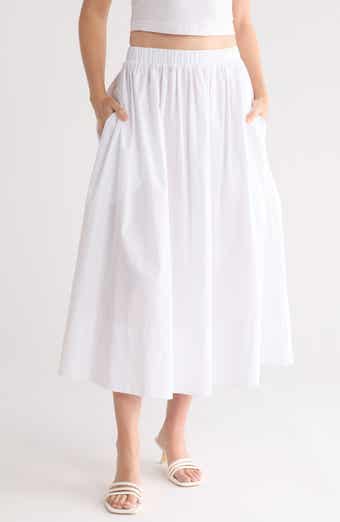 Poplin Midi Skirt