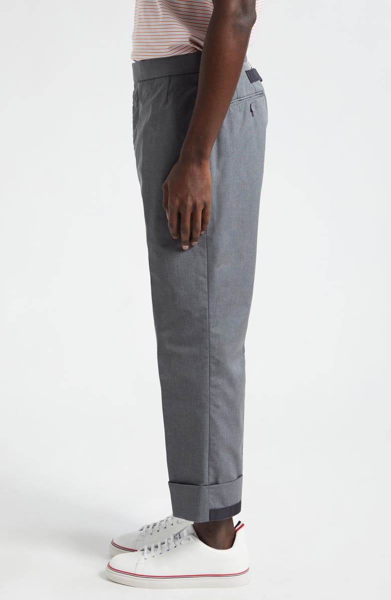 Thom Browne Classic Fit 1 Typewriter Cloth Backstrap Trousers, Alternate, color,