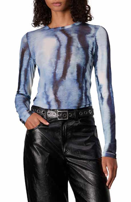 rag & bone Yana Mesh Long Sleeve Top