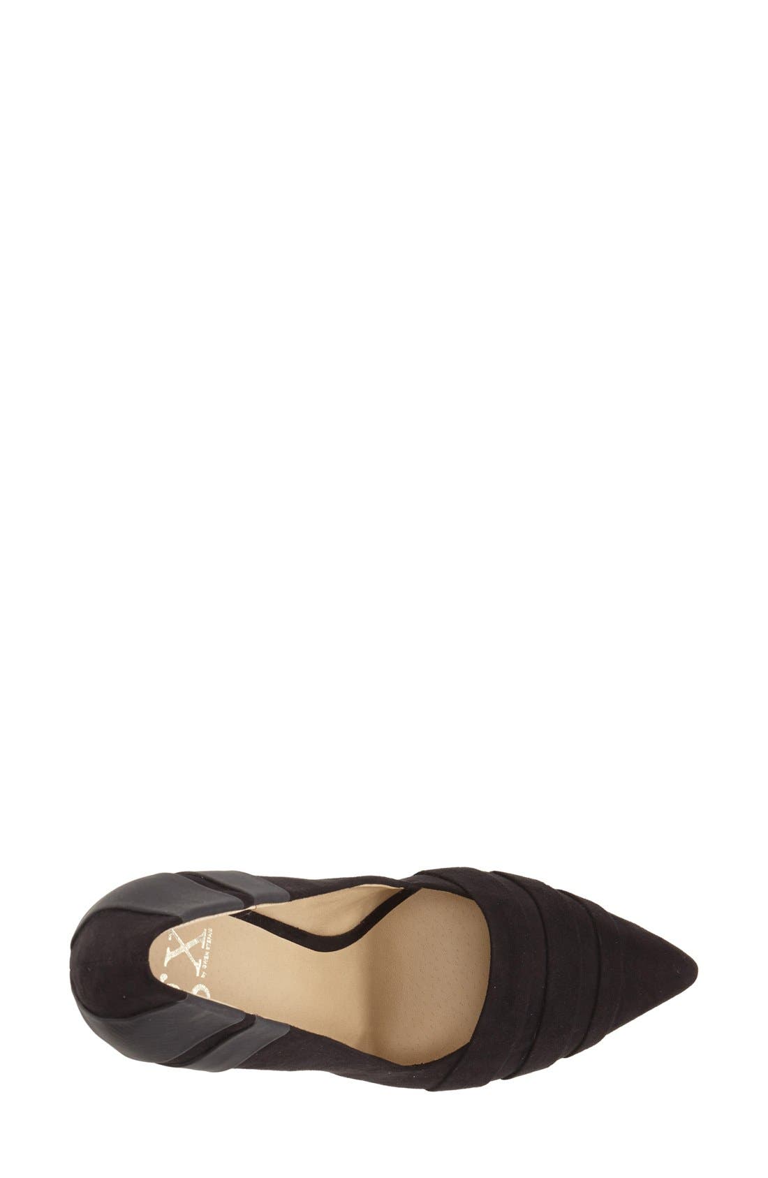 'Cage' Pointy Toe Pump, Alternate, color, BLACK/ BLACK