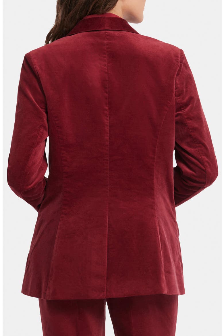 Velveteen Tuxedo Jacket, Alternate, color, WILD CURRANT