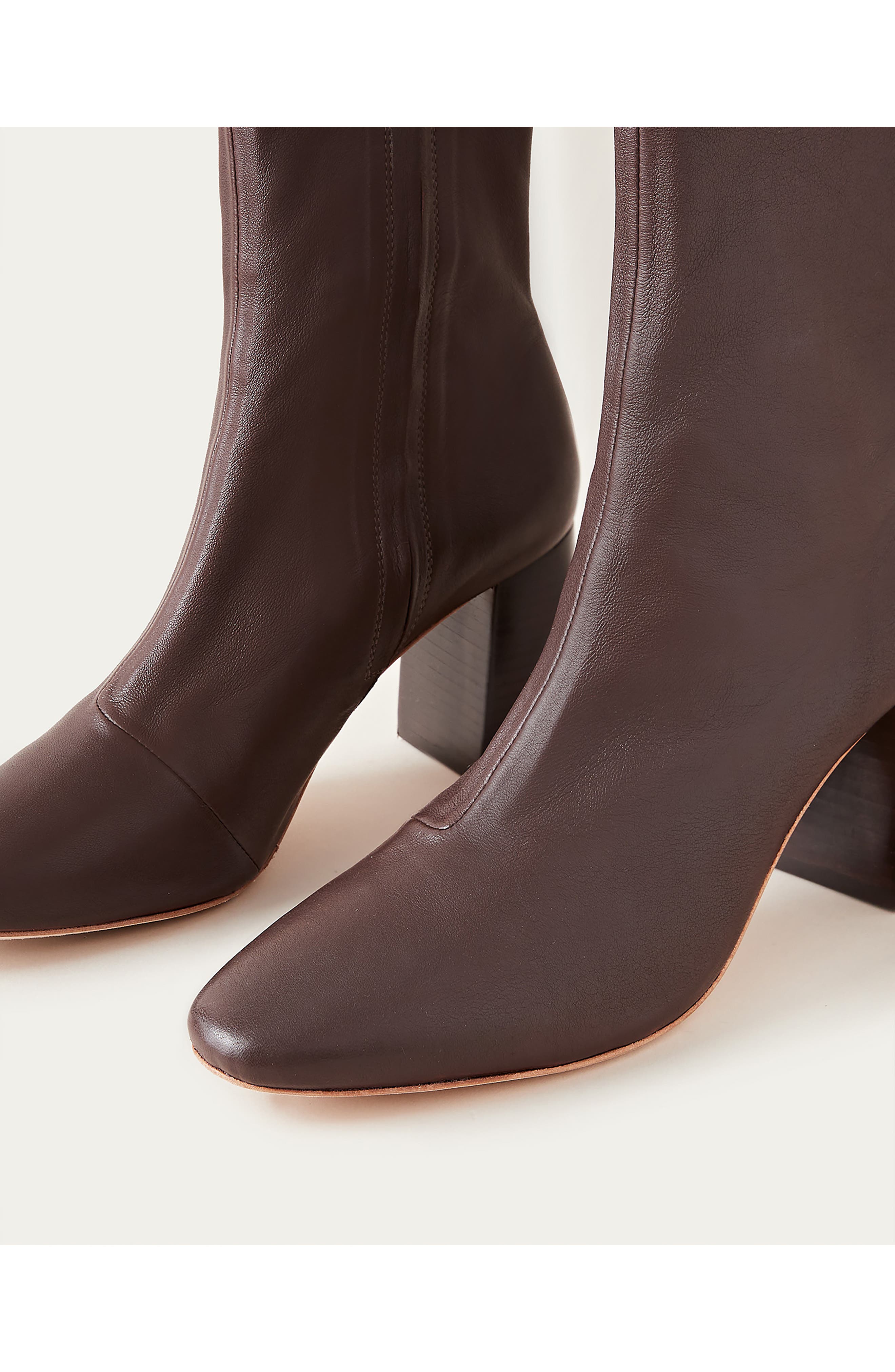 Loeffler Randall Elisa Pointed Toe Bootie, Alternate, color, Chocolate