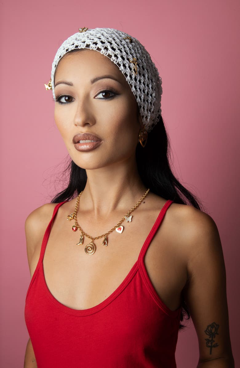 VIDAKUSH Summer Lovin' Charm Necklace, Alternate, color, Gold