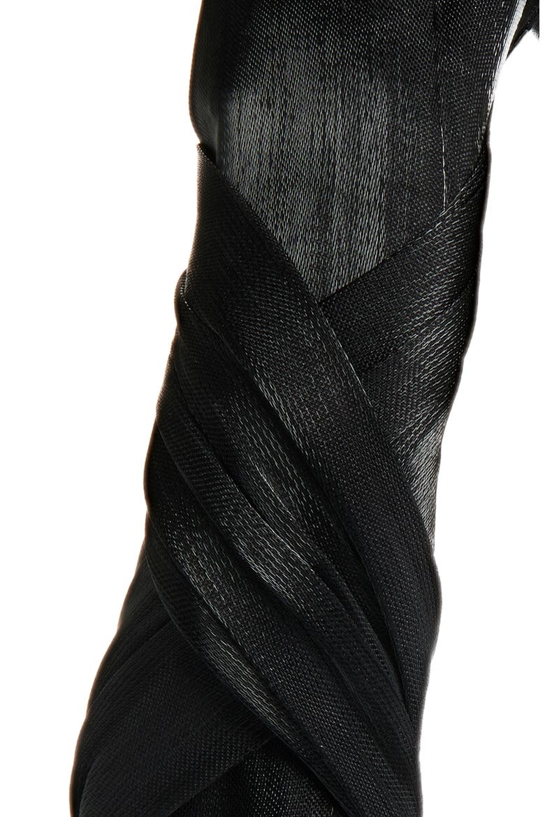Satin Wrap Headband, Alternate, color, BLACK