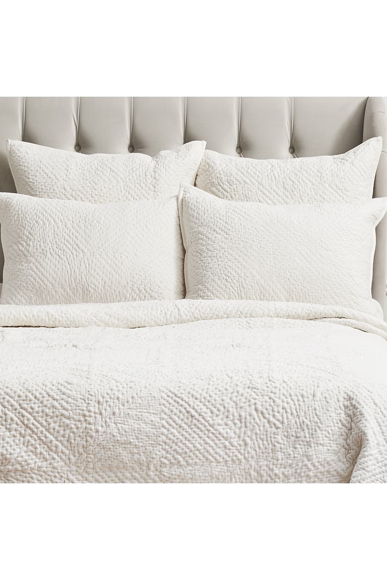 Vela Ivory Cotton Standard Pillow Sham, Alternate, color, Off-White