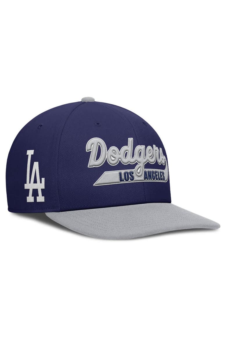 Men's Nike Navy/Gray Los Angeles Dodgers Pro Performance Snapback Hat, Main, color, Navy