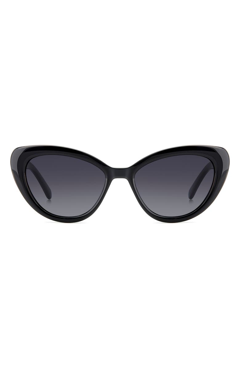 Kate Spade New York marlah's 53mm gradient cat eye sunglasses, Main, color, Black/ Grey Shaded