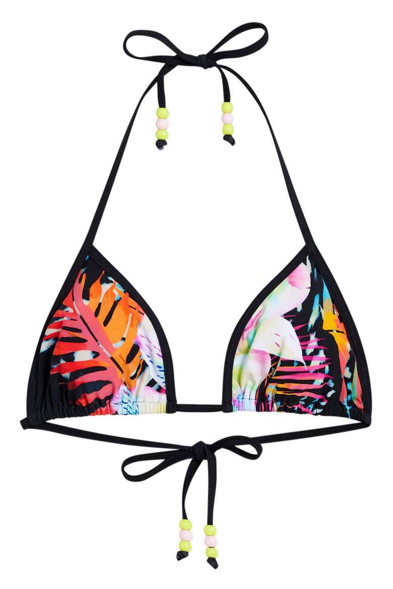 Daiquiri Triangle Bikini Top, Alternate, color, BLACK