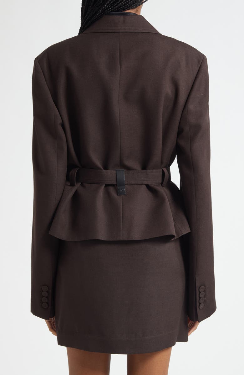 JW Anderson Crop Tailored Jacket, Alternate, color, Dark Brown