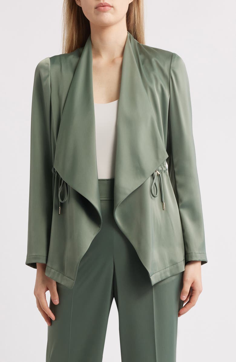 Anne Klein Draped Open Front Jacket, Main, color, 