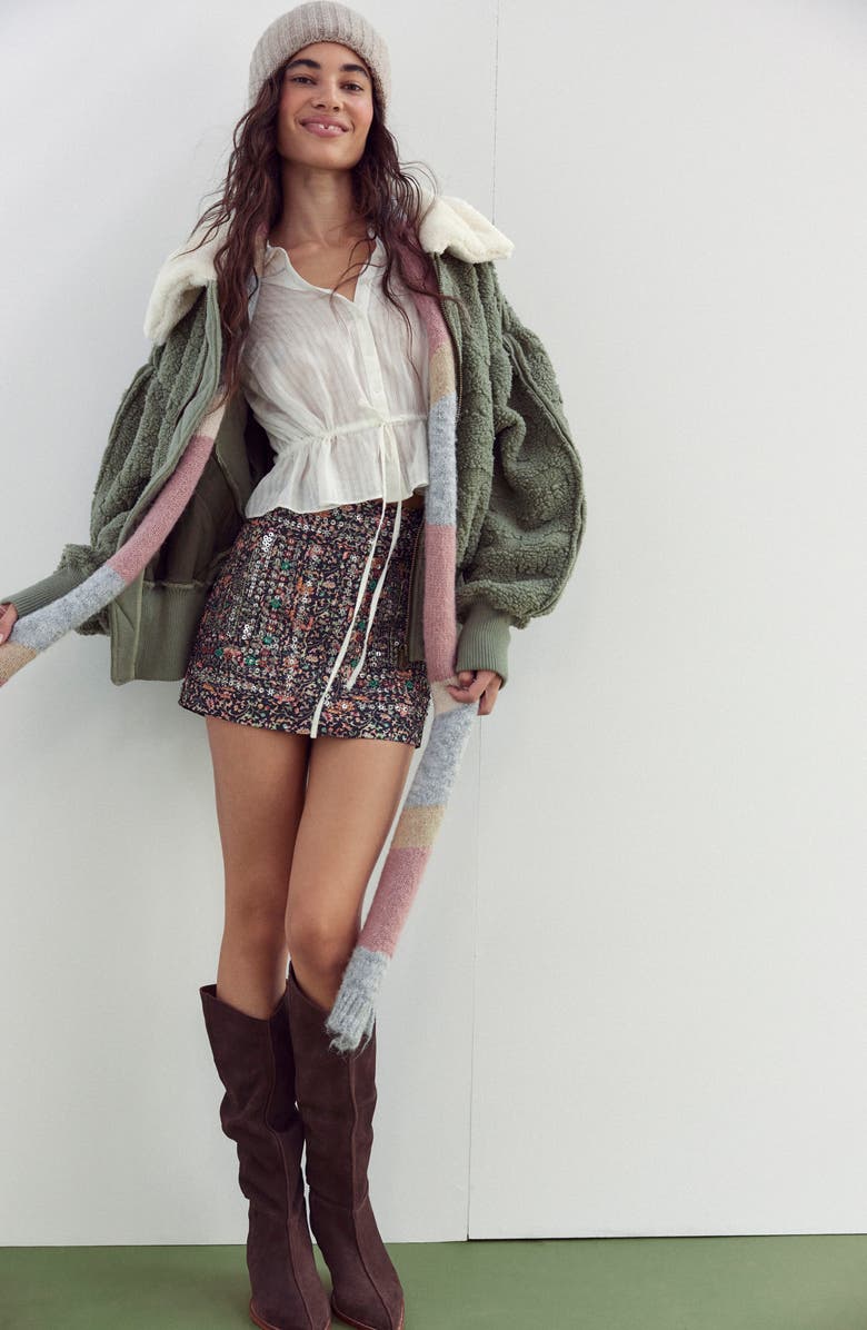 Free People Embellished Miniskirt, Alternate, color, 