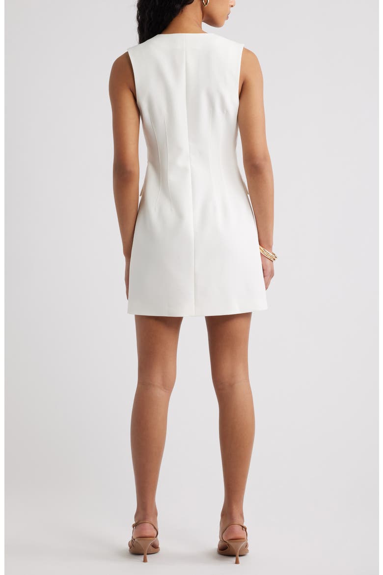 Icon Twill Side Tie Blazer Dress, Alternate, color, IVORY